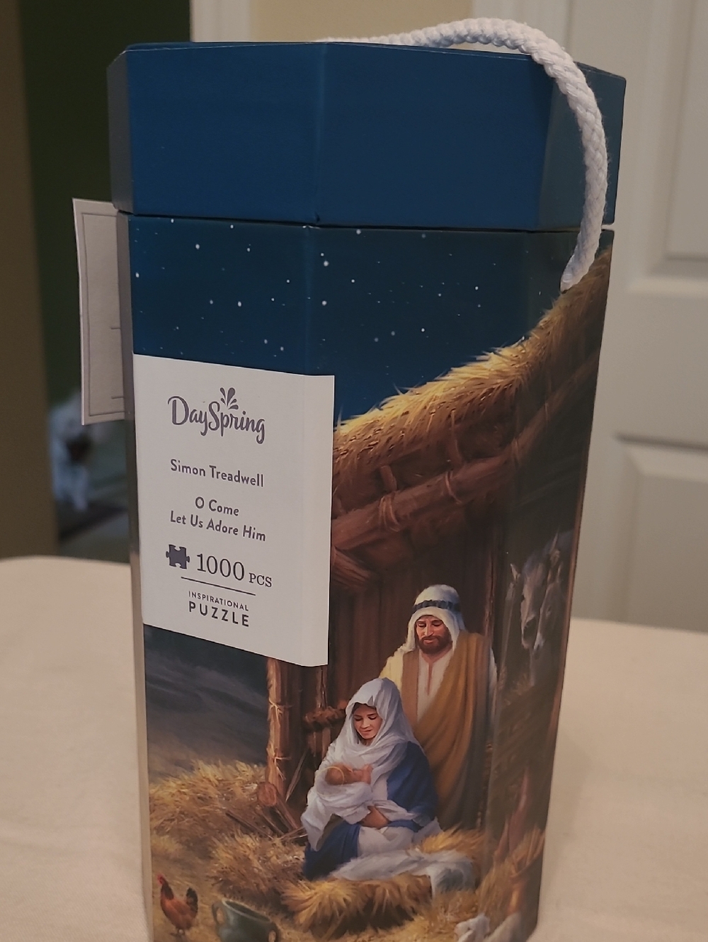 DaySpring 1000-Piece 'O Come Let Us Adore Him' Puzzle - Blue